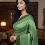 Handloom Striped Green Mul Cotton Saree | Soft Everyday Wear